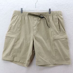 North Face Hiking Shorts Mens Size XL 38x9 Beige Belted Nylon Logo Outdoor